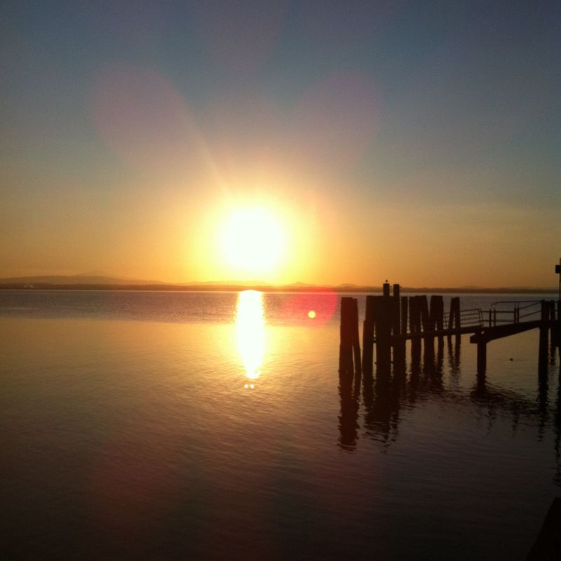 Il tramonto sul Lago Trasimeno